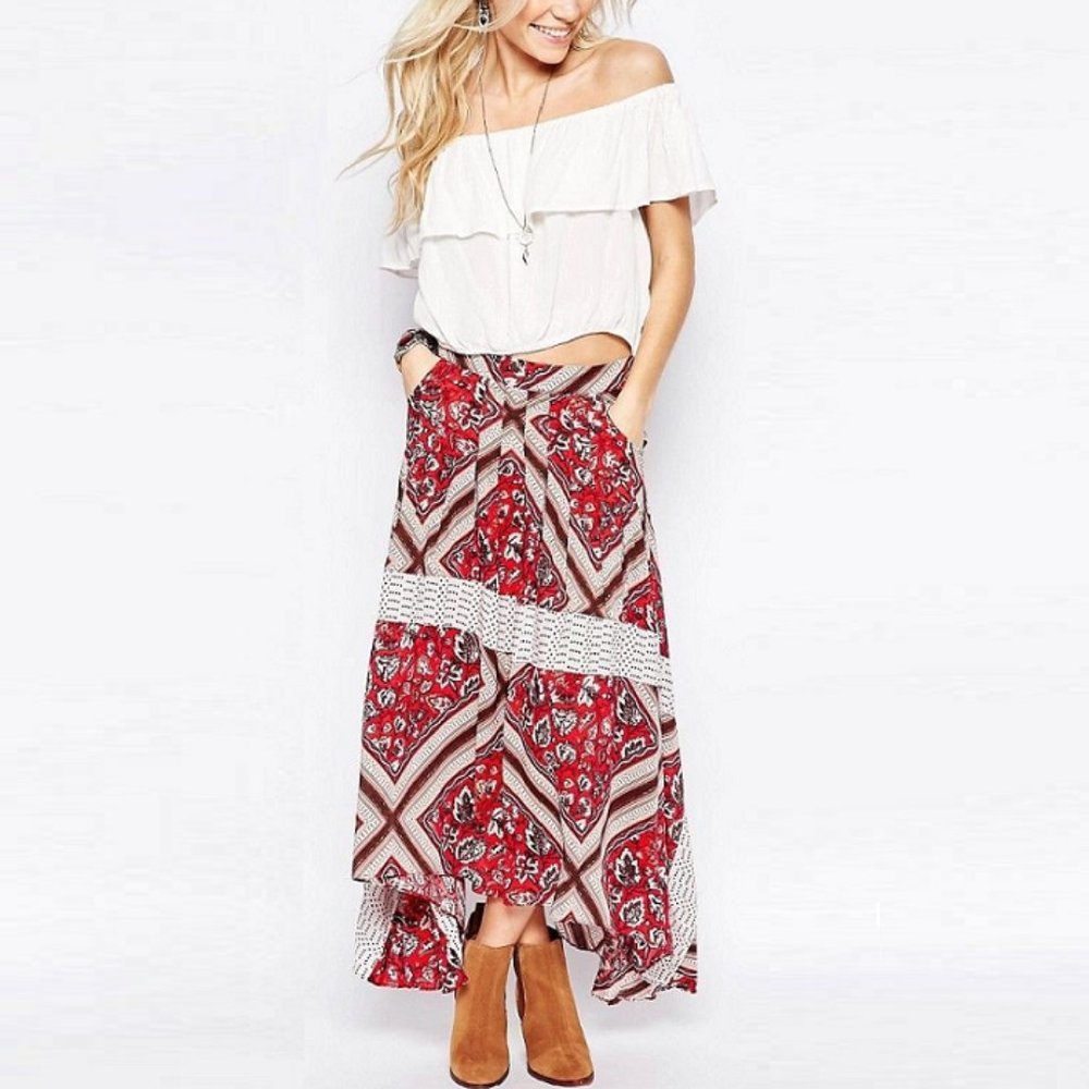 Free People Printed Paradise Skirt